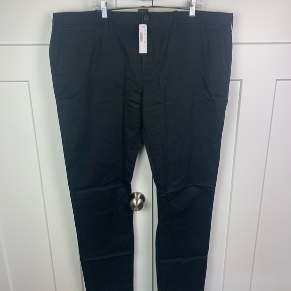 NWT J Crew Men’s Size 44 x 34 484 Slim-fit stretch chino pant Black - Picture 2 of 7
